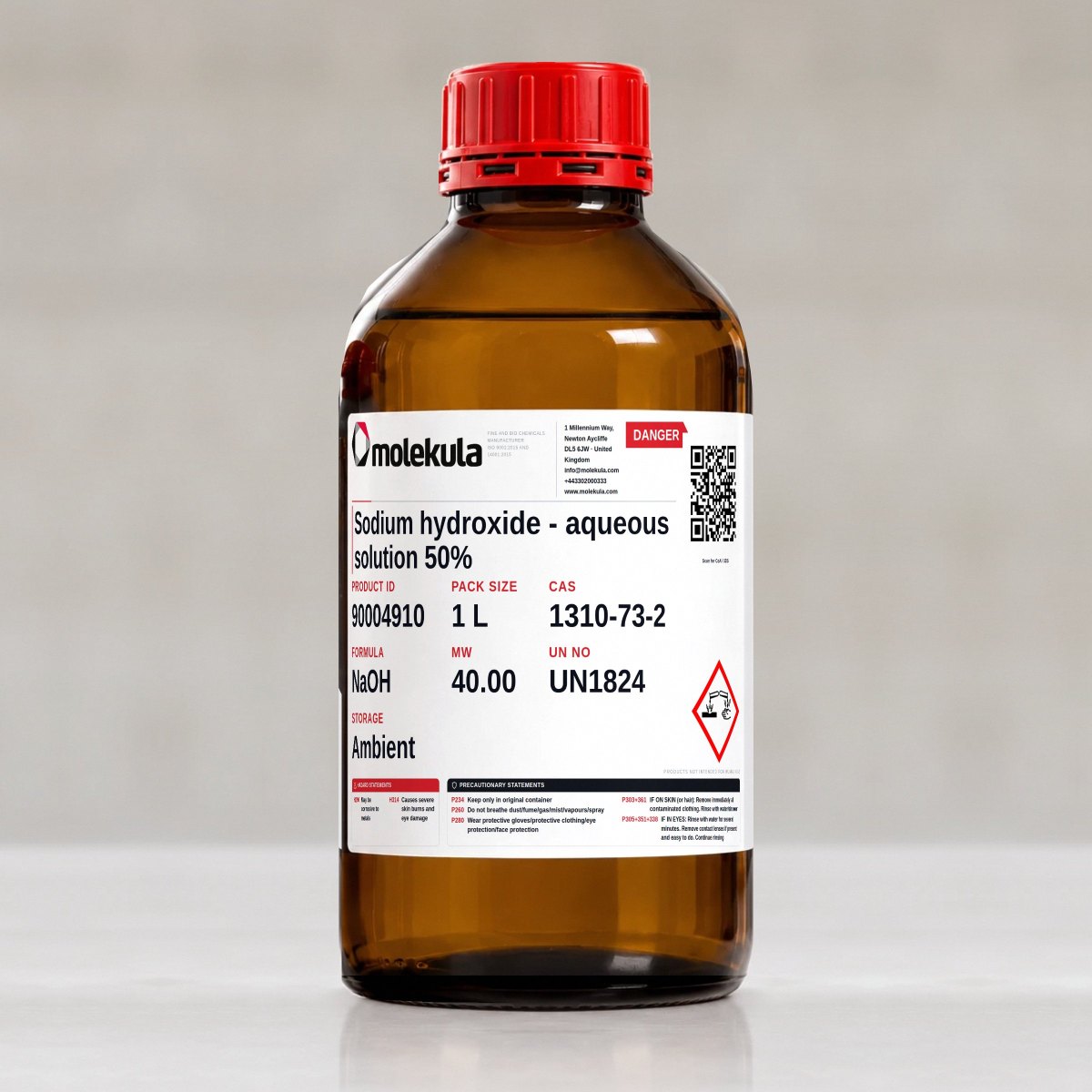Sodium hydroxide - aqueous solution 50%, 1 L pack