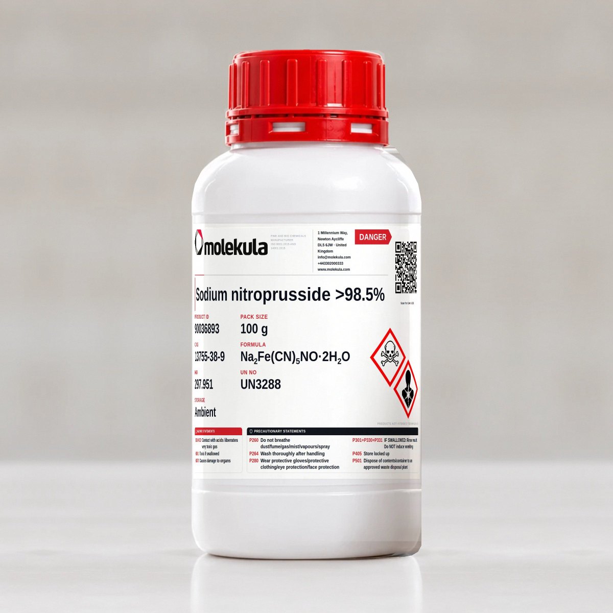 Sodium nitroprusside >98.5%, 100 g pack