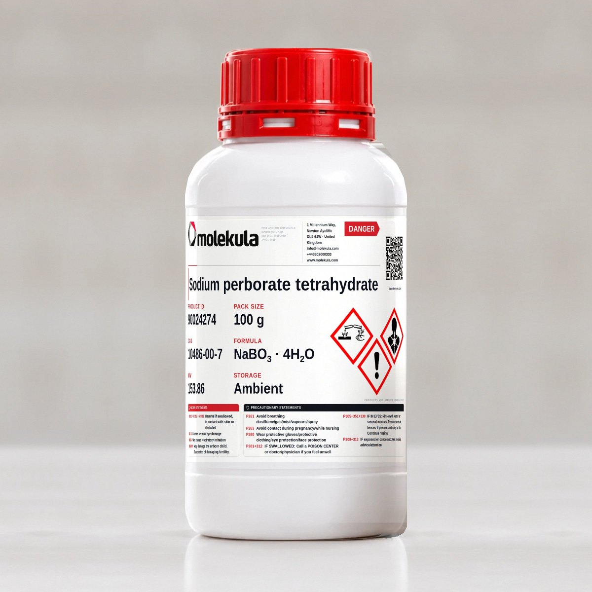 Sodium perborate tetrahydrate, 100 g pack