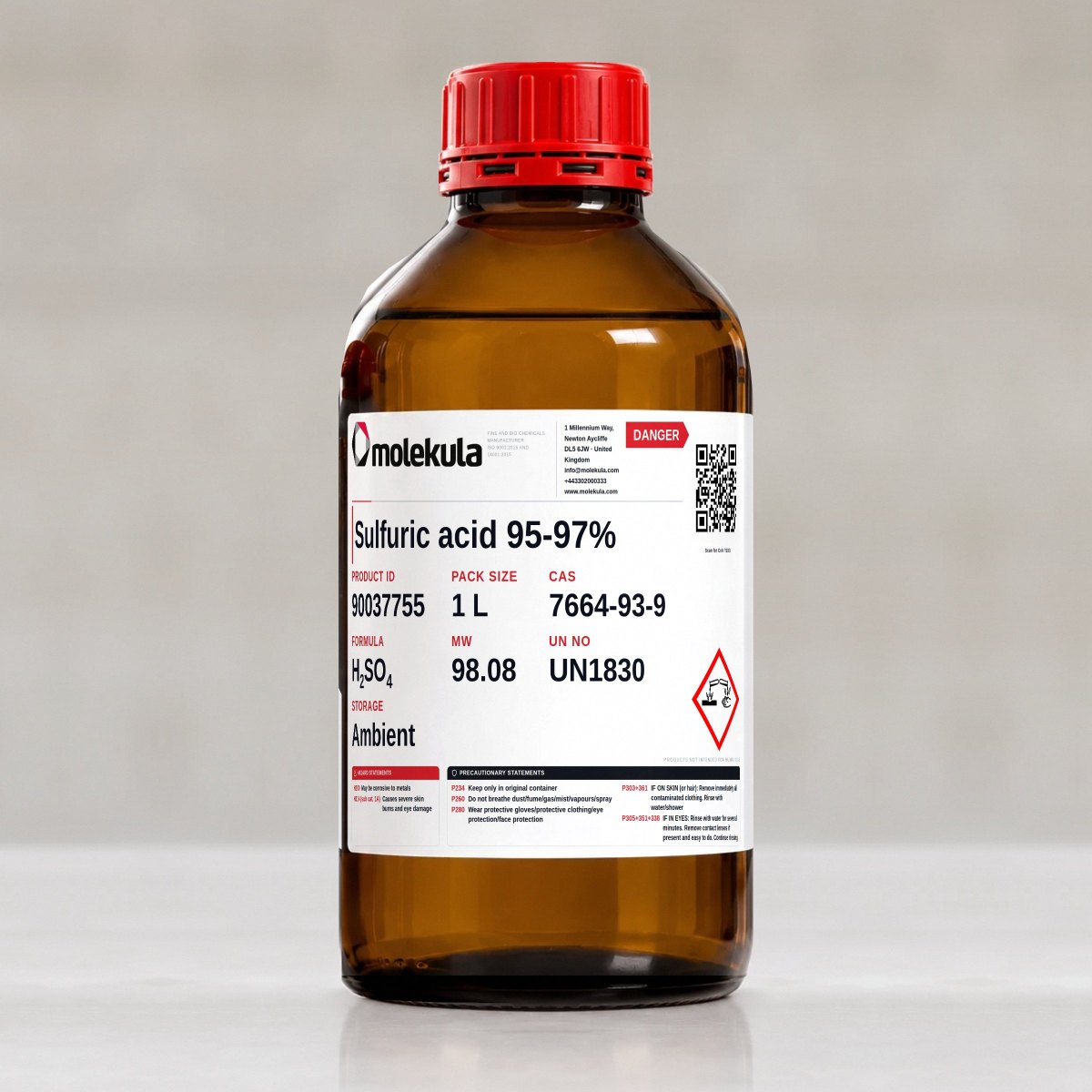 Sulfuric acid 95-97%, 1 L pack