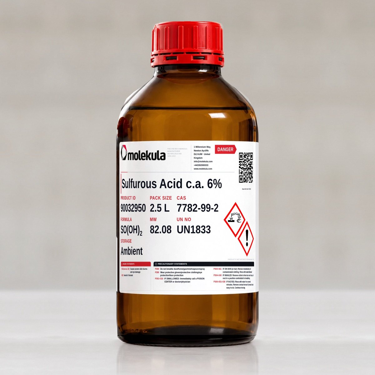 Sulfurous Acid c.a. 6%, 2.5 L pack