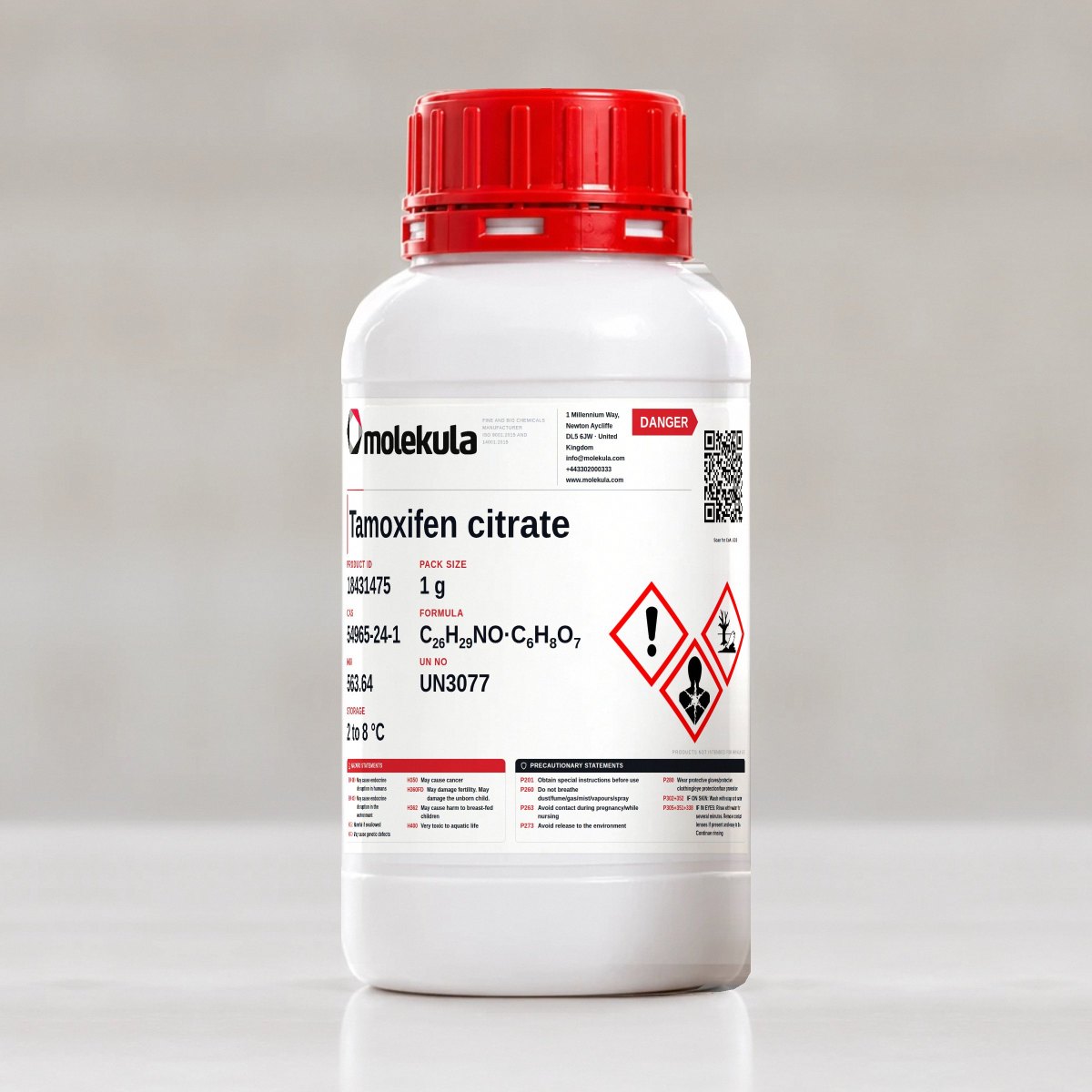 Tamoxifen citrate, 1 g pack