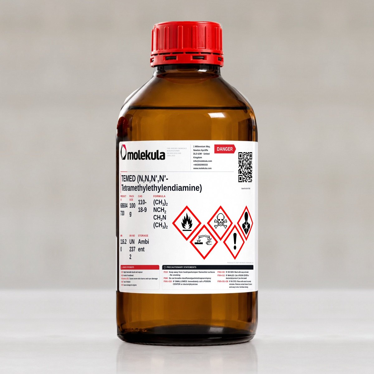 TEMED (N,N,N',N'-Tetramethylethylendiamine), 100 g pack