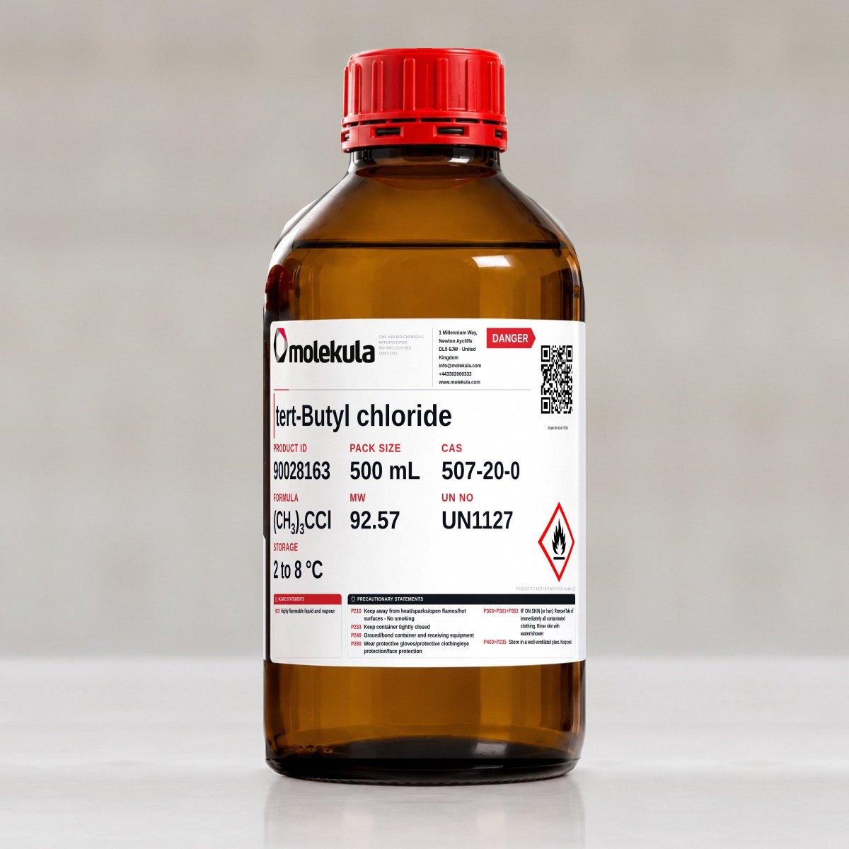 tert-Butyl chloride, 500 mL pack