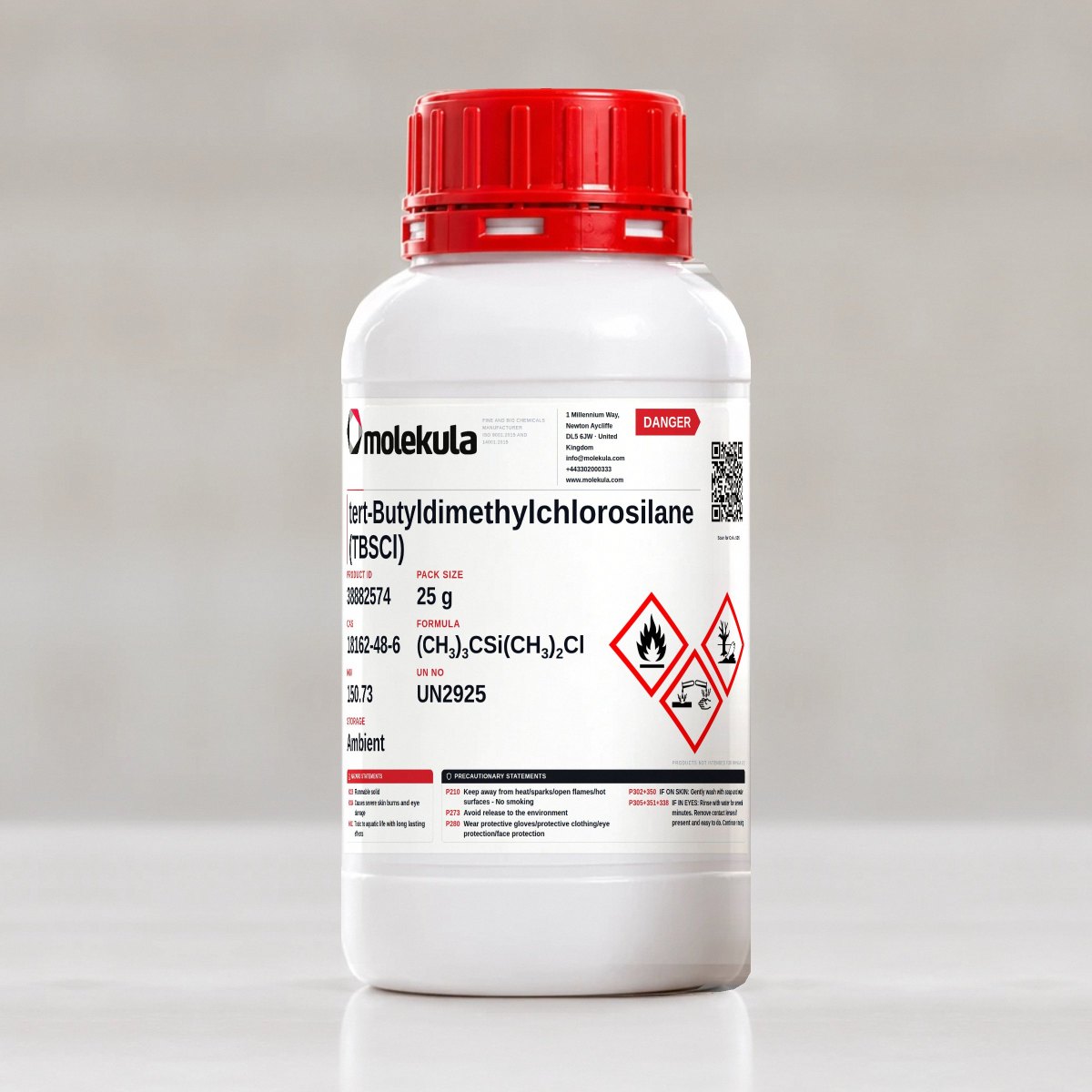 tert-Butyldimethylchlorosilane (TBSCl), 25 g pack
