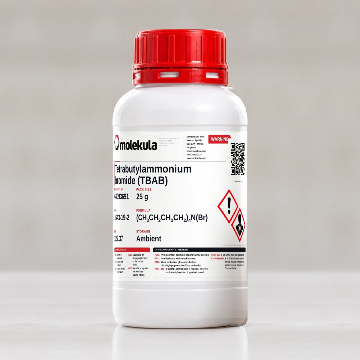 Tetrabutylammonium bromide (TBAB), 25 g pack