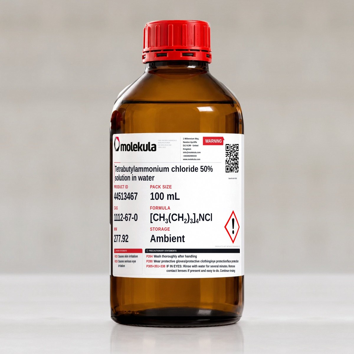 Tetrabutylammonium chloride 50% solution in water, 100 mL pack