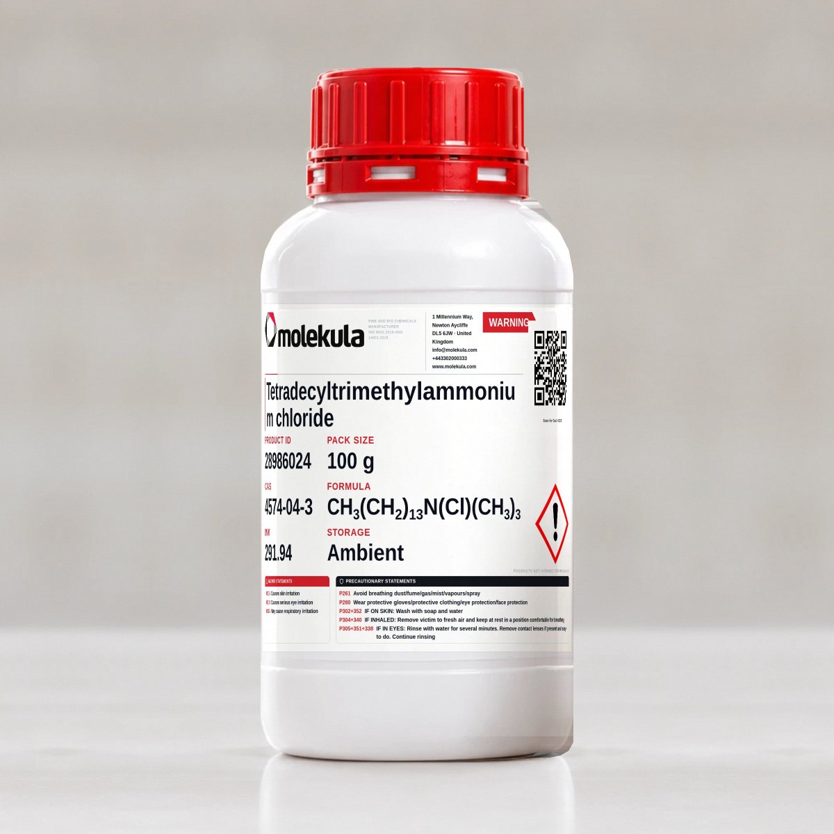 Tetradecyltrimethylammonium chloride, 100 g pack
