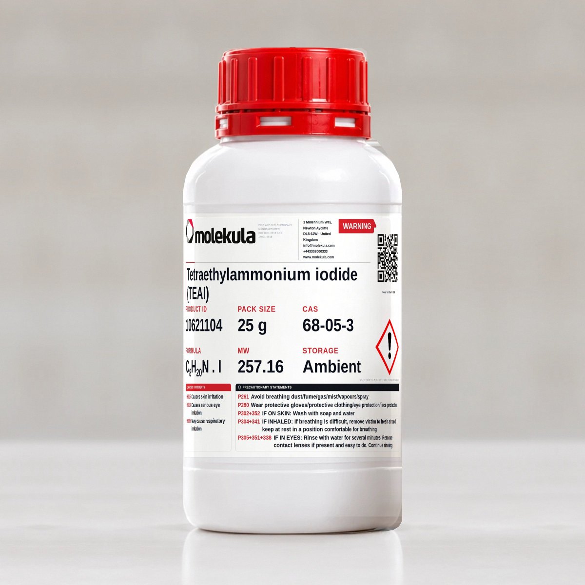 Tetraethylammonium iodide (TEAI), 25 g pack