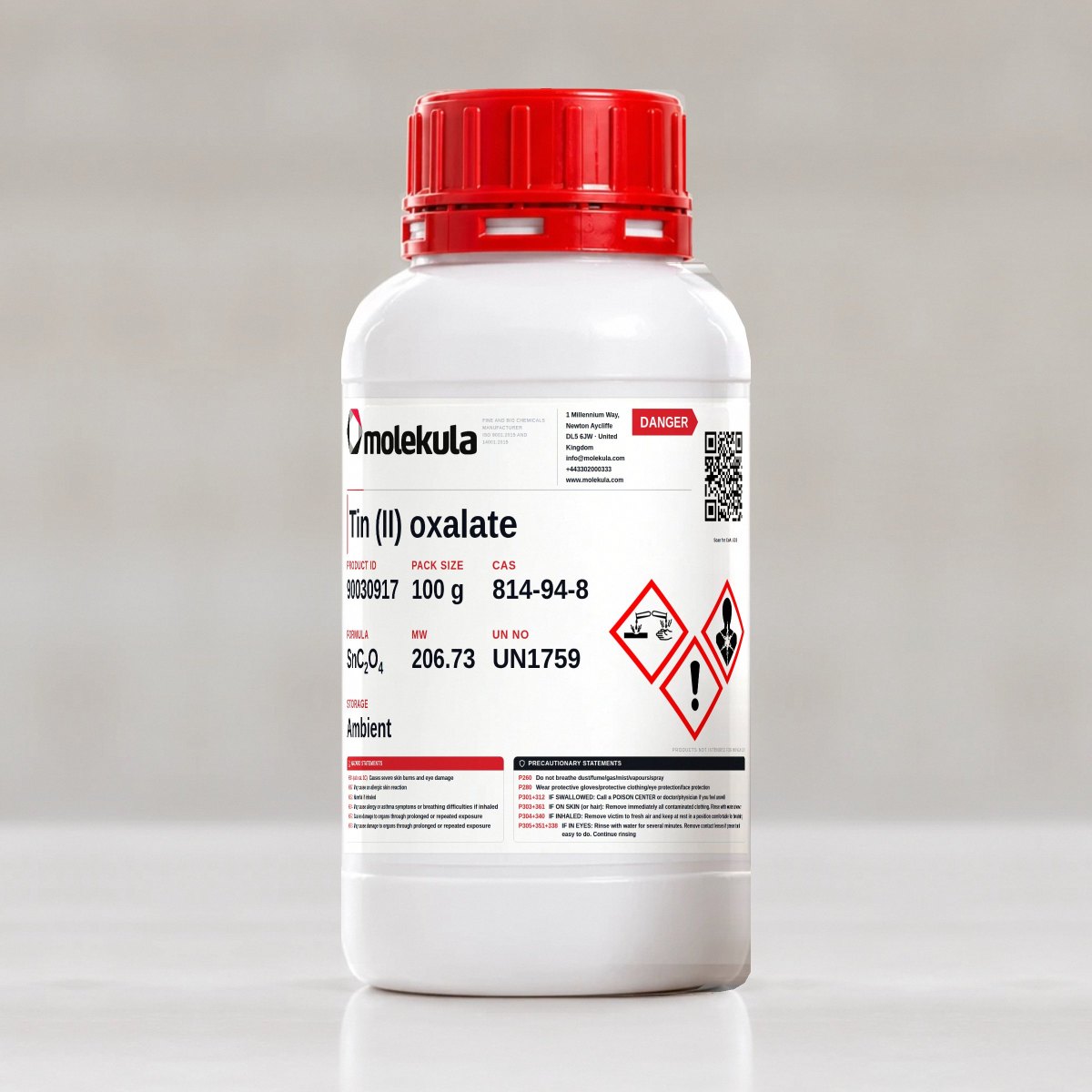 Tin (II) oxalate, 100 g pack