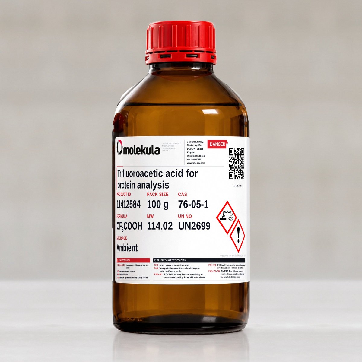 Trifluoressigsäure für die Proteinanalyse, 100 g Gebinde