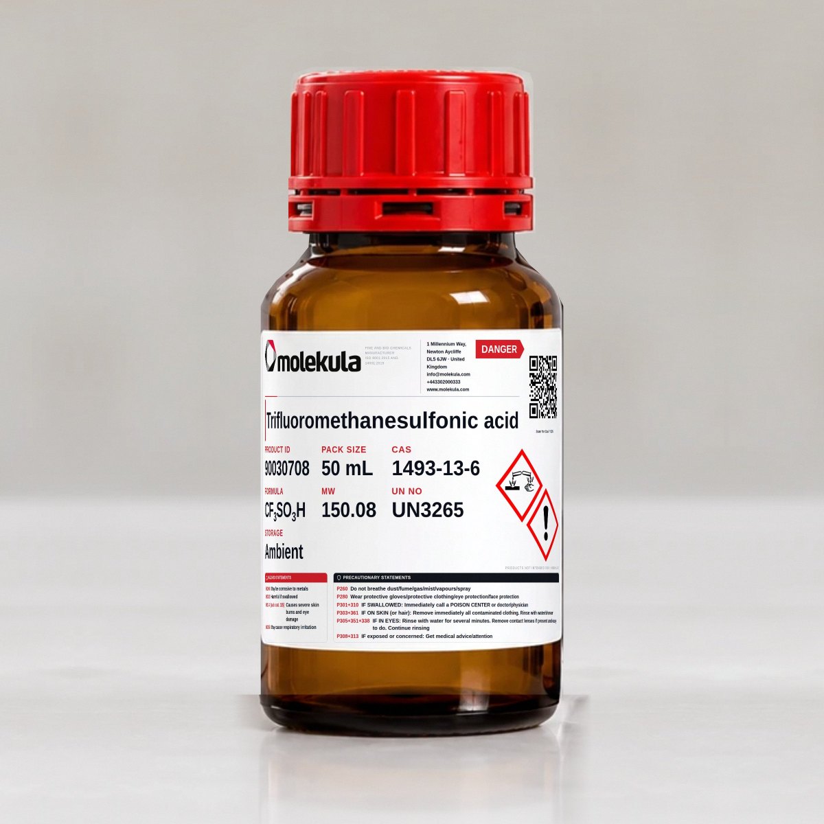 Trifluoromethanesulfonic acid, 50 mL pack