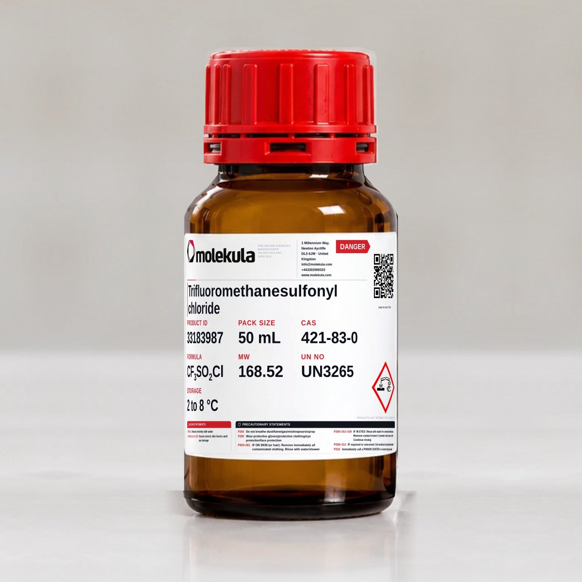 Trifluoromethanesulfonyl chloride, 50 mL pack
