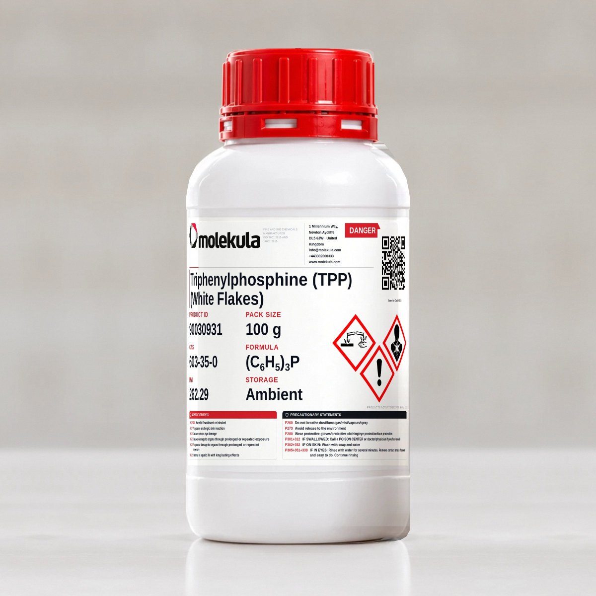 Triphenylphosphine (TPP) (White Flakes), 100 g pack